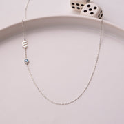 The Birthstone Initial  Necklace