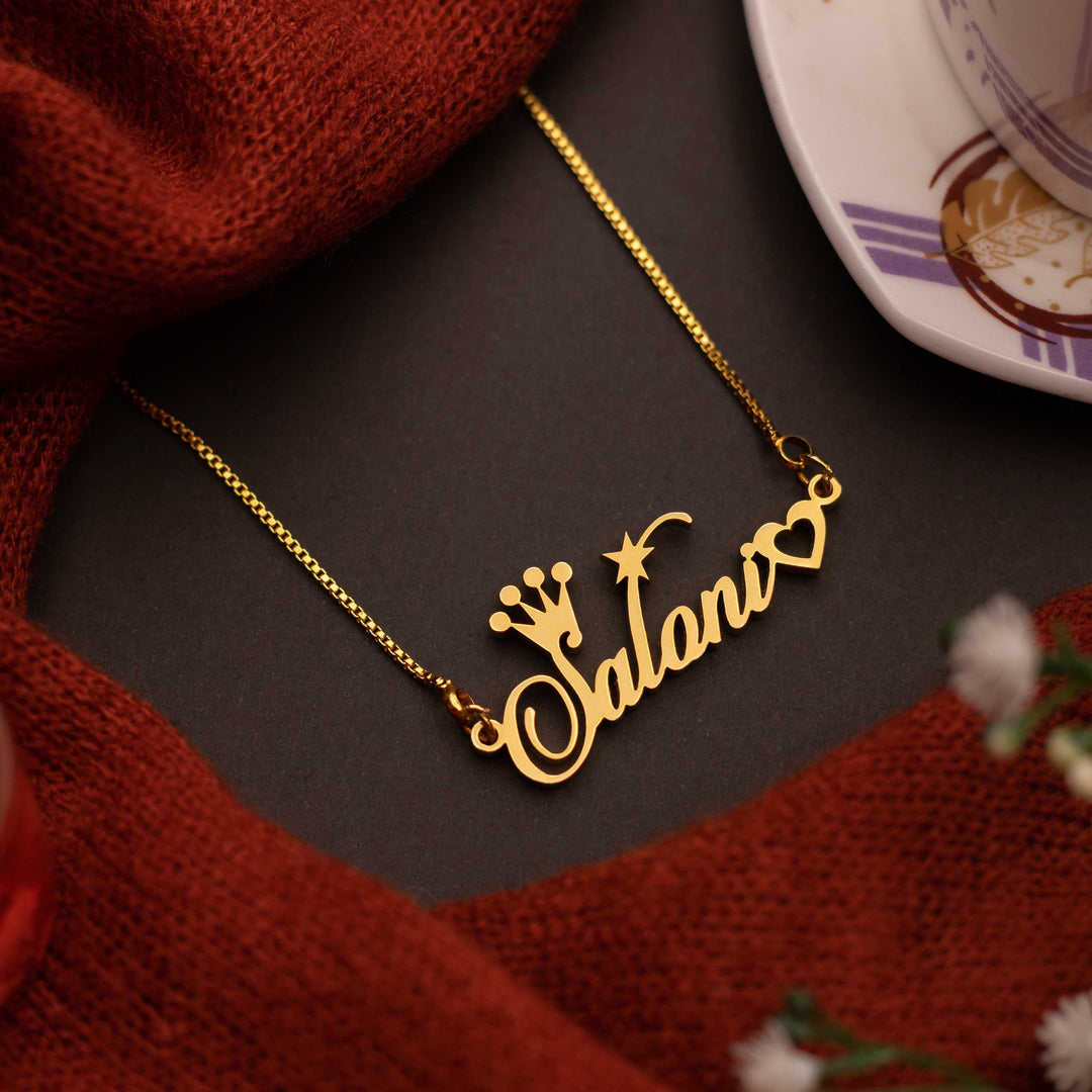 Xctasy Special Style Name Necklace - Gold