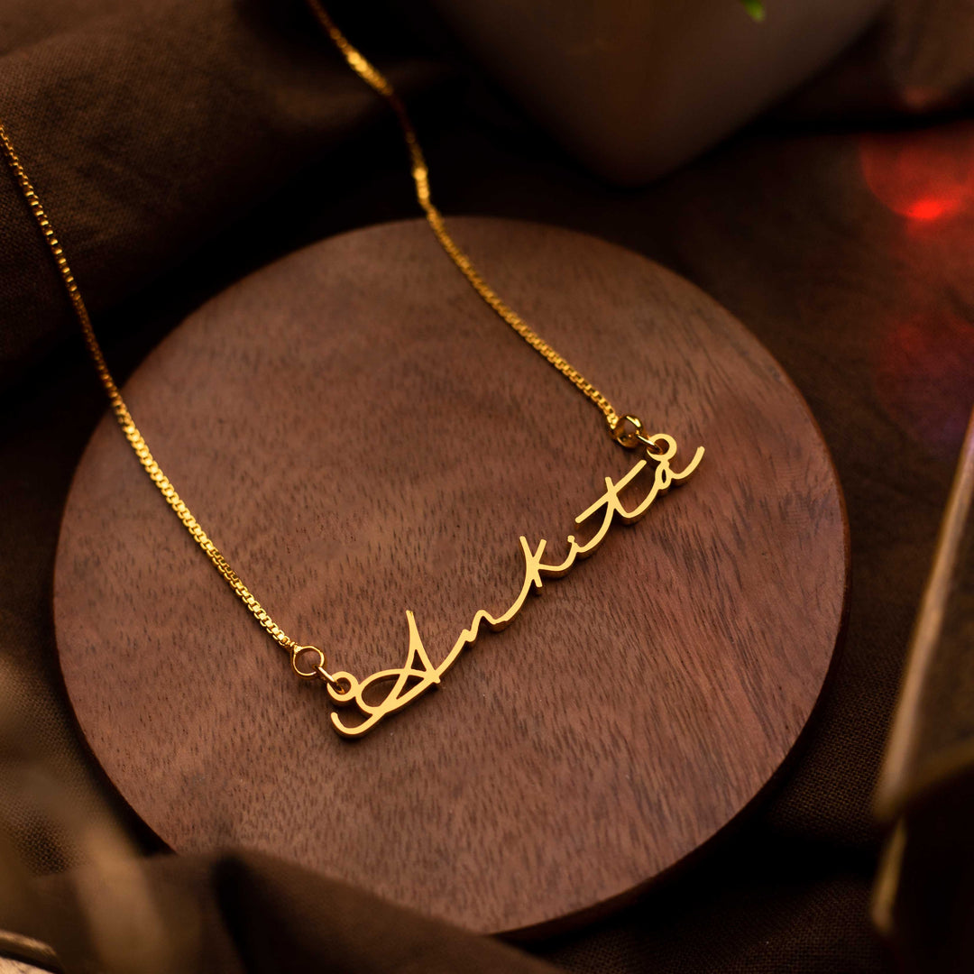 Signature Style Name Necklace - Gold