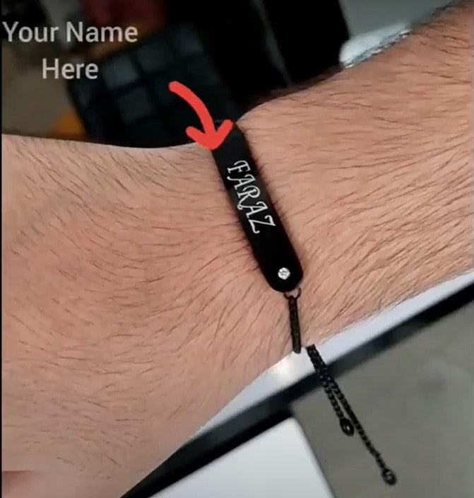 Adjustable ID Bracelet Black