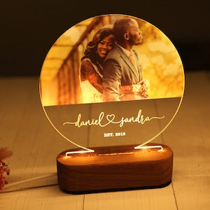 Personalize Gift with Photo Light - Anniversary Gift for Partner - Valentines Gift for Couple - 1st 5th 10th Anniversary Gift - Wedding Gift