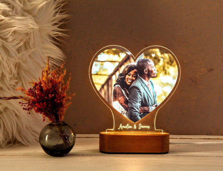 Custom Photos Night Light - Personalized Mother Gift - Gift Idea for Mom - Picture Gift Ideas - Mom Birthday Gift - Anniversary Gift for Her