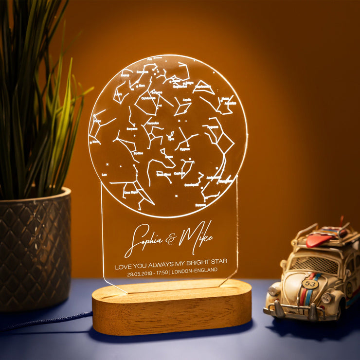 THE STAR MAP Personalized LAMP
