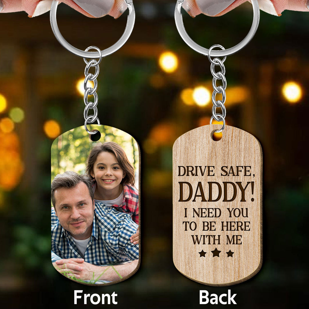 Personalised Wooden Keychain For Fathers